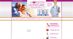 Desktop Screenshot of horizonhomehealthcare.com